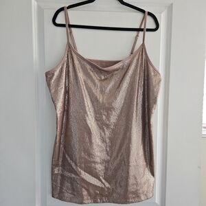 torrid Rose Gold Sequin Camisole With Adjustable Straps